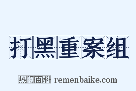 打黑重案组是什么意思的图片